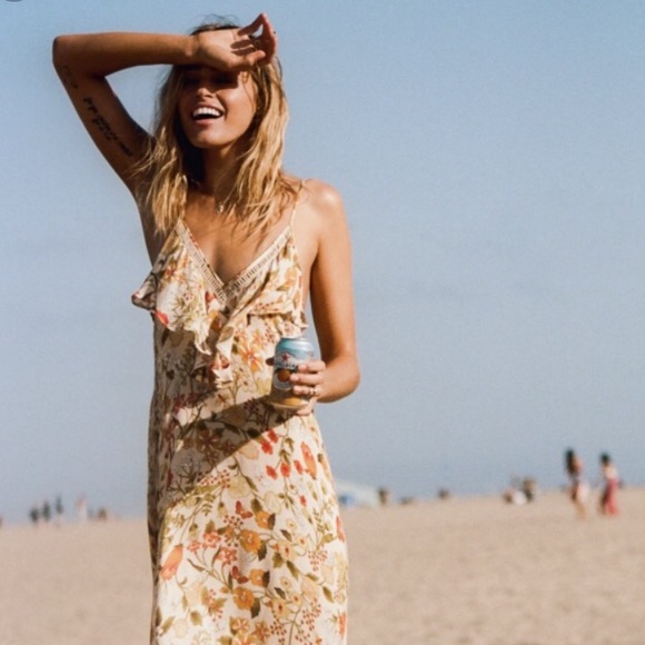 Spell Designs Sayulita Frill Maxi in Sunflower - Picture 2 of 4